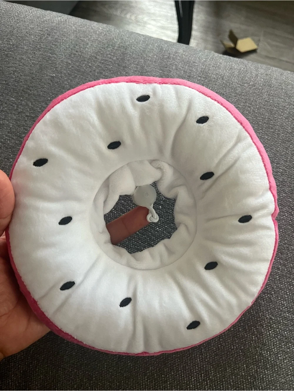 Pink & White Kids Bib Collar - Donut Style